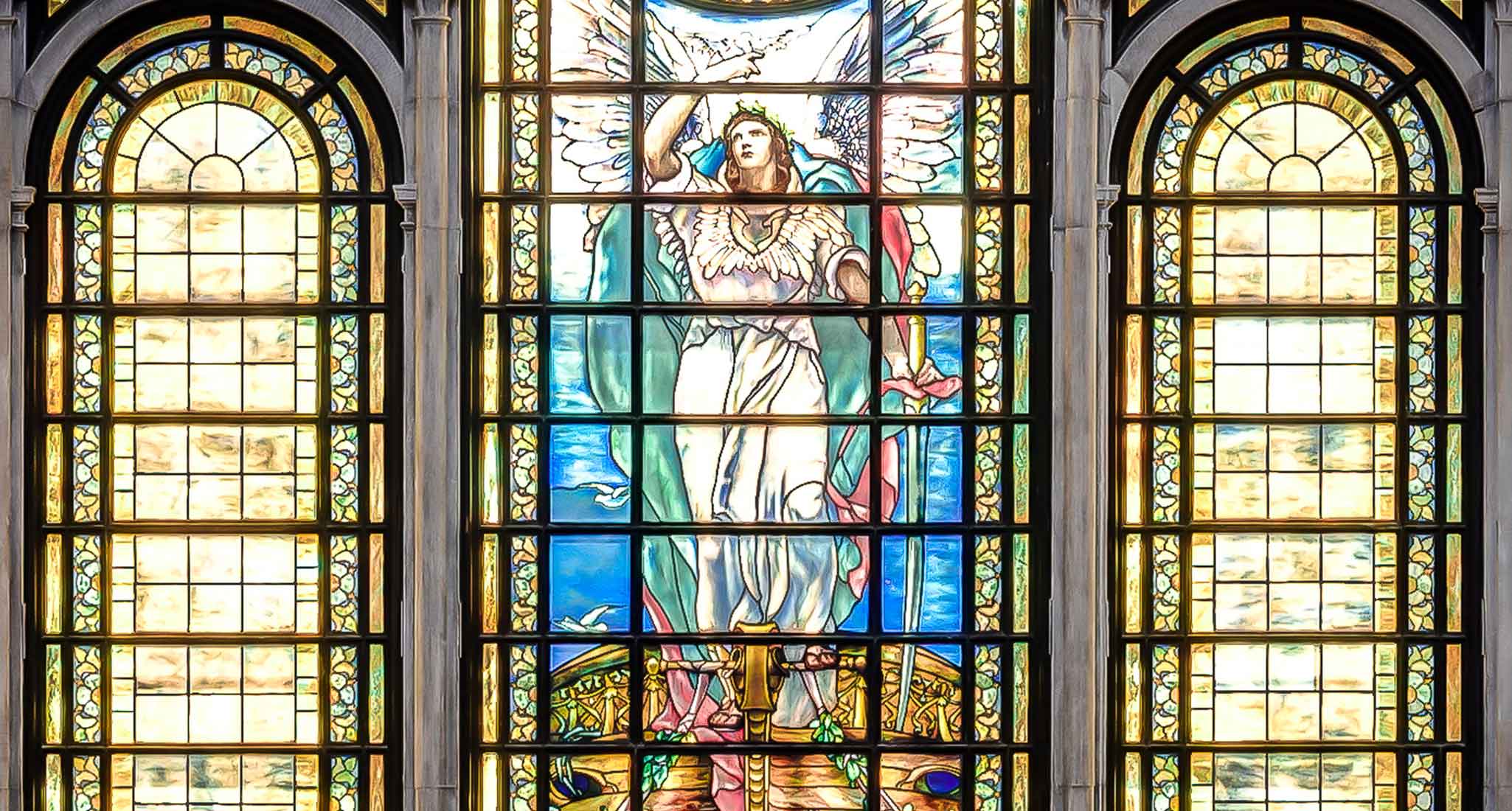 Tiffany Winged Angel of Peace Window