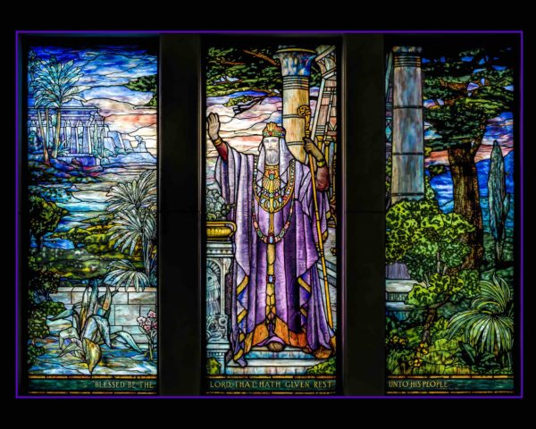 King Solomon And The Temple, TripTych Window